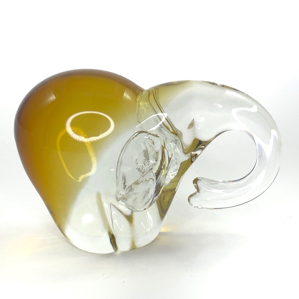Art Glass Murano Style Elephant Paperweight